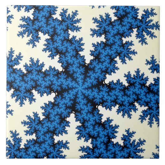 Blue China Snowflake Tegeltje (Voorkant)