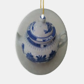 Blue China Teapot Keramisch Ornament (Rechts)
