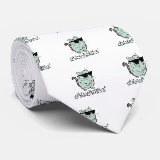 Blue Chinchillin Chinchilla Stropdas (Opgerold)