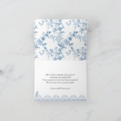 Blue  Chinoiserie-Baby bedankkaart (Binnen)