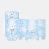 Blue Chinoiserie Baby Shower Favor Box Bedankdoosjes (Uitgevouwen)