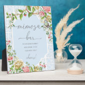 Blue Chinoiserie Baby shower Mimosa Bar Sign. Fotoplaat (Zijkant)