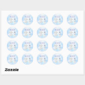 Blue Chinoiserie Baby Shower Stickers (20) (Vel)