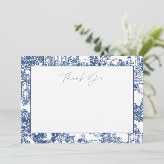 Blue Chinoiserie Bedankt (Staand voorkant)