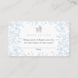 Blue Chinoiserie Boek In Lieu Kaart, Douchespel Visitekaartje