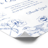 Blue Chinoiserie Boeken voor Baby Sign Poster (Hoek)