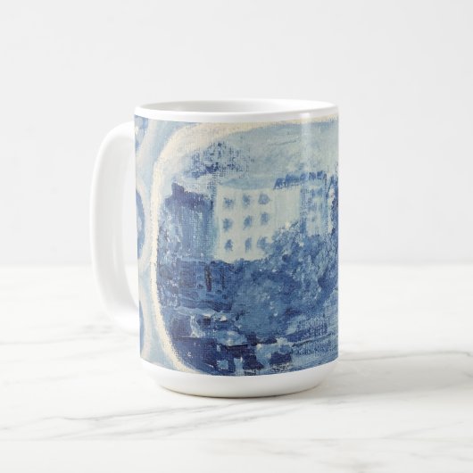 Blue Chinoiserie Bone China Mok (Voorkant links)