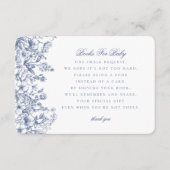 Blue Chinoiserie Books for Baby Invitation Insert Informatiekaartje (Voorkant)