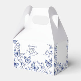 Blue Chinoiserie Butterfly Baby shower Bedankdoosjes