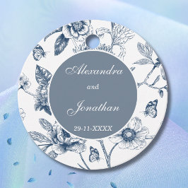 Blue Chinoiserie Christian Wedding Thank You Bedankjes Labels