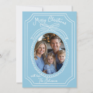 Blue Chinoiserie Christmas Kaart