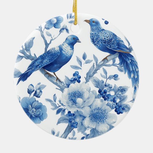 Blue Chinoiserie Christmas Ornament  (Achterkant)