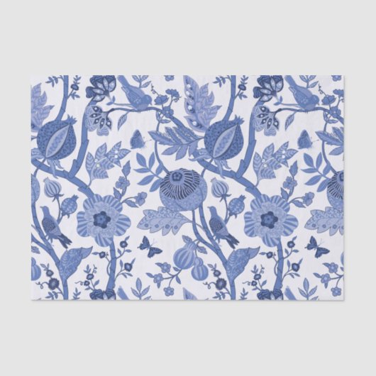 Blue Chinoiserie Design Decoupage Tissuepapier (Voorkant)