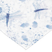 Blue Chinoiserie Dragonfly Floral Korte Tafelloper (Hoek)