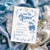 Blue Chinoiserie Een tini een beetje dichter bij Folie Uitnodiging