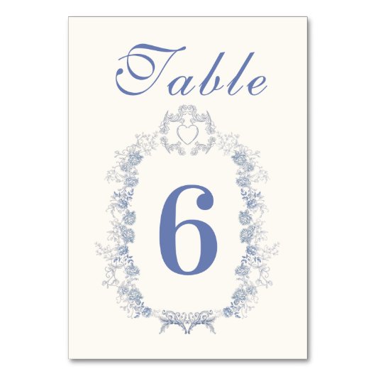 Blue Chinoiserie Floral Botanical Wedding Kaart (Voorkant)