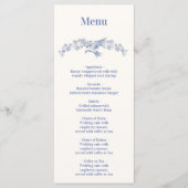Blue Chinoiserie Floral Botanical Wedding Menu (Voorkant)