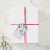 Blue Chinoiserie Floral Gift Label Cadeaulabel (Met Touw)