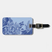 Blue Chinoiserie Floral Mr. en Mrs. voor Honeymoon Bagagelabel (Voorkant horizontaal)