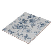Blue Chinoiserie Floral  Tegeltje (Zijkant)