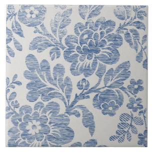Blue Chinoiserie Floral Tegeltje