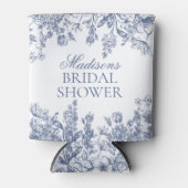 Blue Chinoiserie  Floral Vrijgezellenfeest Blikjeskoeler (Voorkant)