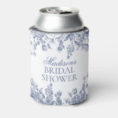 Blue Chinoiserie  Floral Vrijgezellenfeest Blikjeskoeler (Blikje Achterkant)