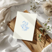 Blue Chinoiserie  Floral Vrijgezellenfeest Kaart