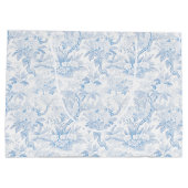 Blue Chinoiserie Floral Wedding Thank You  Groot Cadeauzakje (Achterkant)