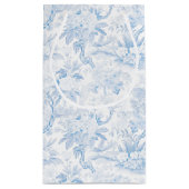 Blue Chinoiserie Floral Wedding Thank You  Klein Cadeauzakje (Achterkant)