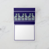 Blue Chinoiserie Foo Dogs Bedankkaart (Binnen)