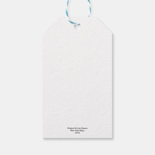 Blue Chinoiserie Ginger Jar Jars Gift Labels Cadeaulabel (Achterkant)