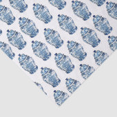 Blue Chinoiserie Ginger Jar Jars Tissuepapier (Detail)