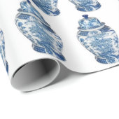 Blue Chinoiserie Ginger Jar Jars Wrapppaper Cadeaupapier (Rol Hoek)