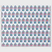 Blue Chinoiserie Ginger Jar Jars Wrapppaper Cadeaupapier (Vlak)