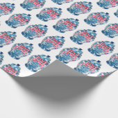 Blue Chinoiserie Ginger Jar Jars Wrapppaper Cadeaupapier (Hoek)