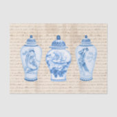 Blue Chinoiserie Ginger Jars ontkoppeling Tissuepapier (Voorkant)