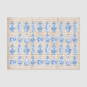 Blue Chinoiserie Ginger Jars ontkoppeling Tissuepapier (Voorkant)
