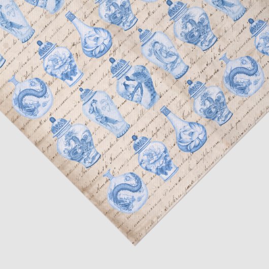  Blue Chinoiserie Ginger Jars ontkoppeling Tissuepapier (Detail)