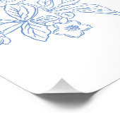 Blue Chinoiserie Glossy Poster (Hoek)