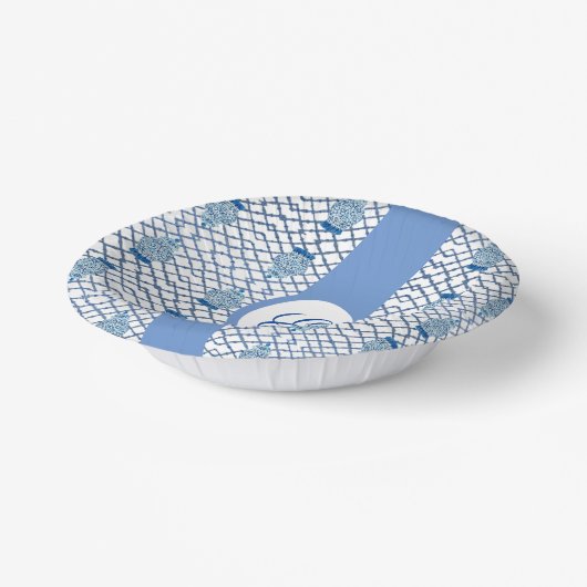 Blue Chinoiserie Hand Painted Ginger Jar Jars Bowl Papieren Kommen (Gebogen)