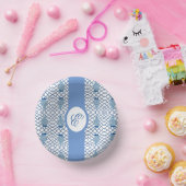 Blue Chinoiserie Hand Painted Ginger Jar Jars Bowl Papieren Kommen (Feest)