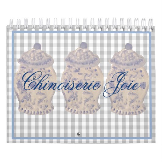 Blue Chinoiserie Hand Painted Ginger Jar Jars Cale Kalender (Hoes)