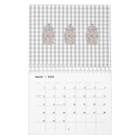 Blue Chinoiserie Hand Painted Ginger Jar Jars Cale Kalender (Mar 2026)