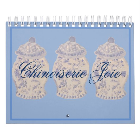 Blue Chinoiserie Hand Painted Ginger Jar Jars Cale Kalender (Hoes)