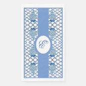 Blue Chinoiserie Hand Painted Ginger Jar Jars Servet (Voorkant)