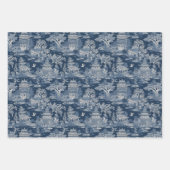 Blue Chinoiserie Inpakpapier Vel (Voorkant 2)