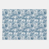 Blue Chinoiserie Inpakpapier Vel (Voorkant)