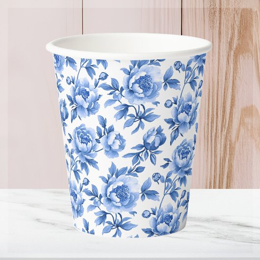 Blue Chinoiserie Papieren Bekers