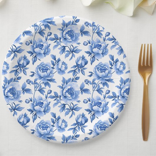 Blue Chinoiserie Papieren Bordje